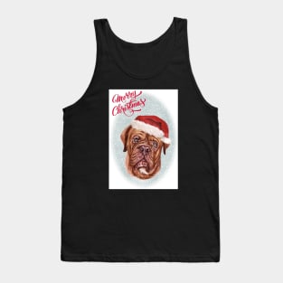 Dogue de Bordeaux Christmas Greeting Tank Top